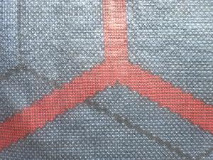 アンティーク　亀甲模様織出し本場泥大島紬着物（5マルキ）